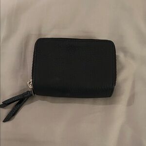 Allsaints Black Small Double Zipper Wallet